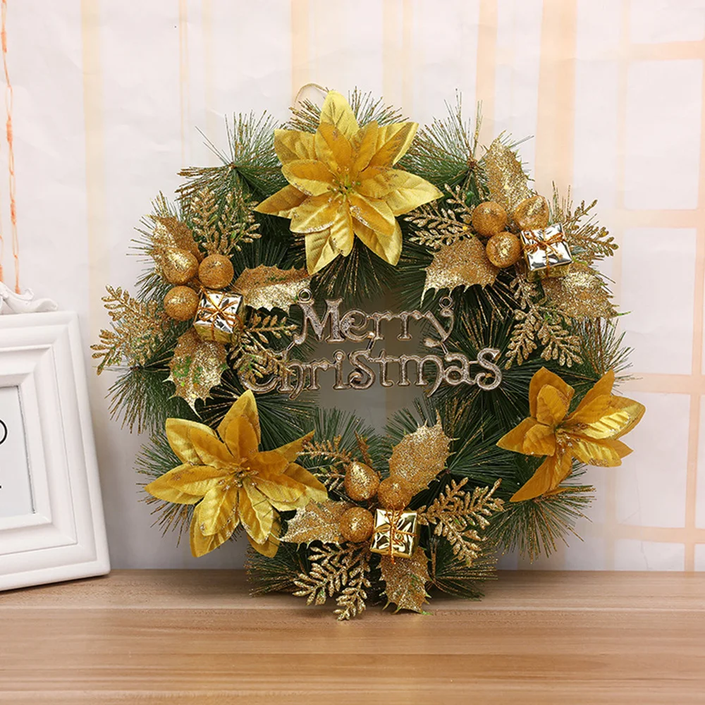 

Christmas Decorations Wreath Durable Reusable Door Wreath Gifts for Friends Families SP99