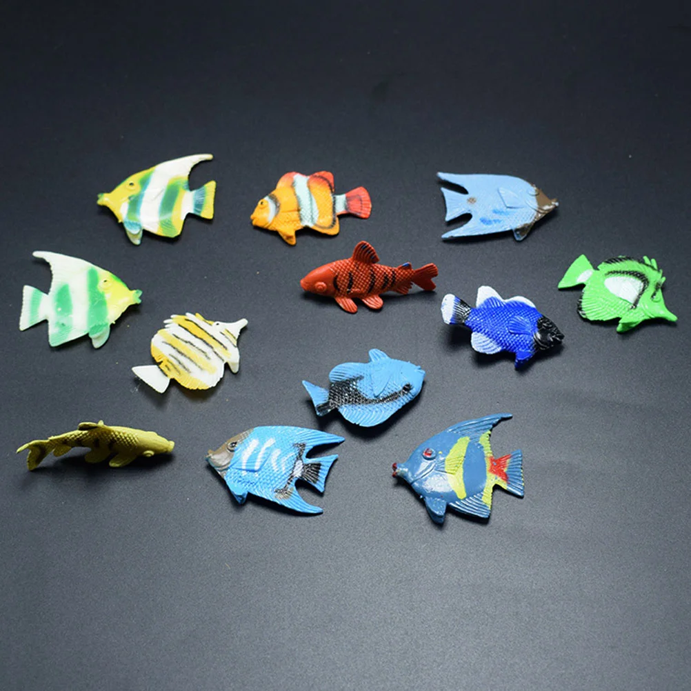 

12pcs Mini Ocean Animal Tropical Fish Figure Model Preschool Kids Educational Toys