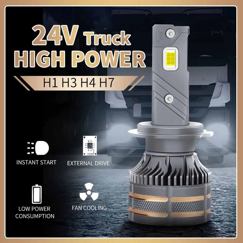 2Pcs 24V 130W 36000LM Led Car Headlight Bulb H4 H7 H1 H3 For Hino ISUZU MAN JAC DAF Large Truck Head Light Canbus Auto Fog Lamp