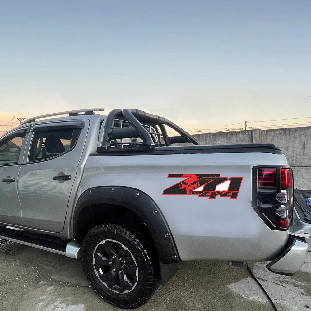 

Современные наклейки для внедорожников Z71 4x4 для Chevy Silverado, Punisher Edition Premium Series RED