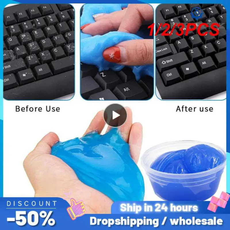 

1/2/3PCS 60ml Clay Dust Keyboard Cleaner Toys Cleaning Gel Car Gel Mud Putty Kit