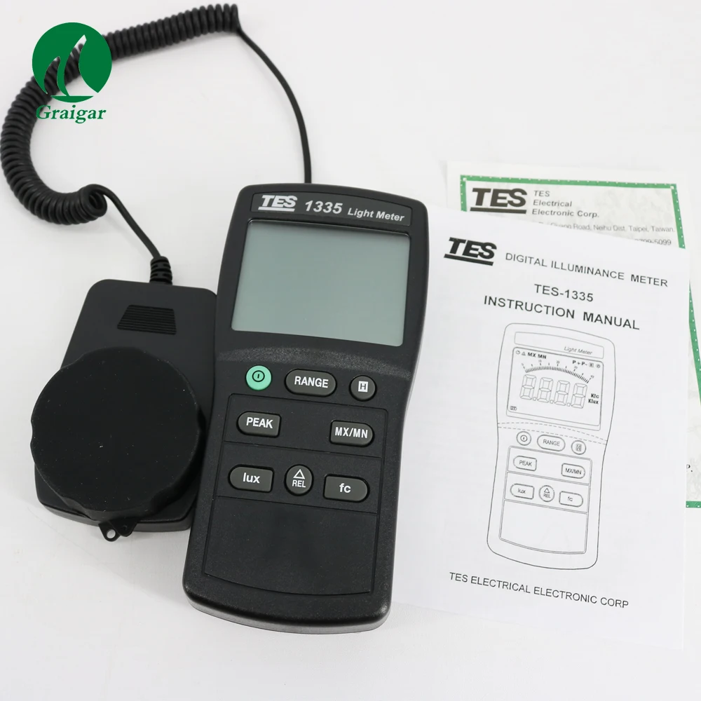 TES-1335 Цифровой измеритель света Тестер освещенности Люксметр