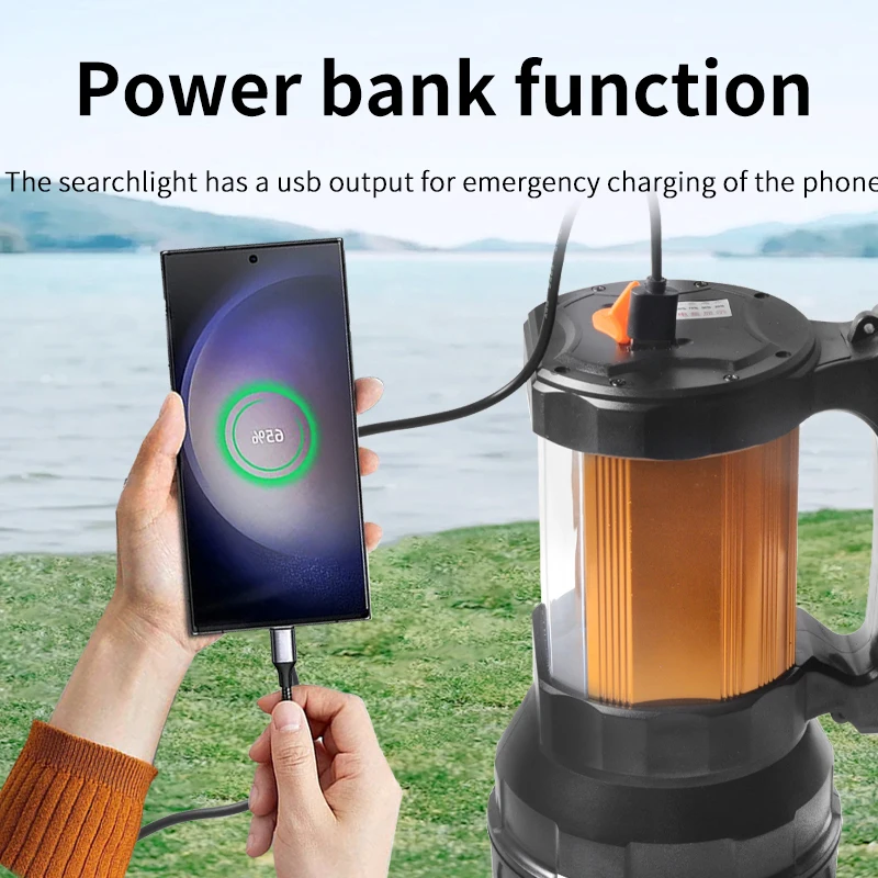 Кемпинговый светильник рабочий свет 60 Вт 12000 мА USB-зарядка прожектор кемпинговые