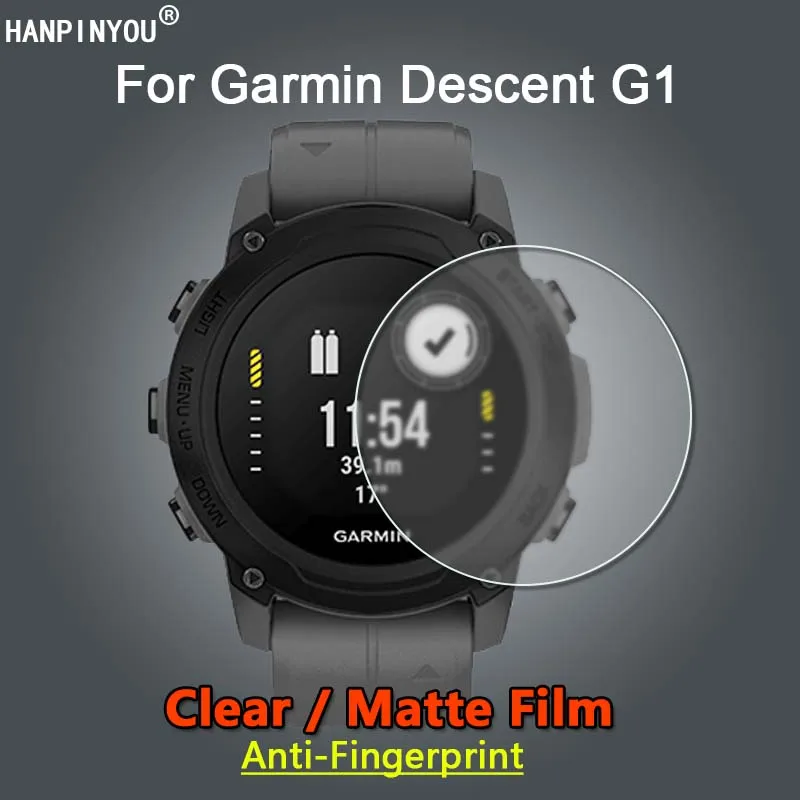 

For Garmin Descent G1 SmartWatch Ultra Clear Glossy / Anti-Fingerprint Matte Screen Protector Soft Slim Film -Not Tempered Glass