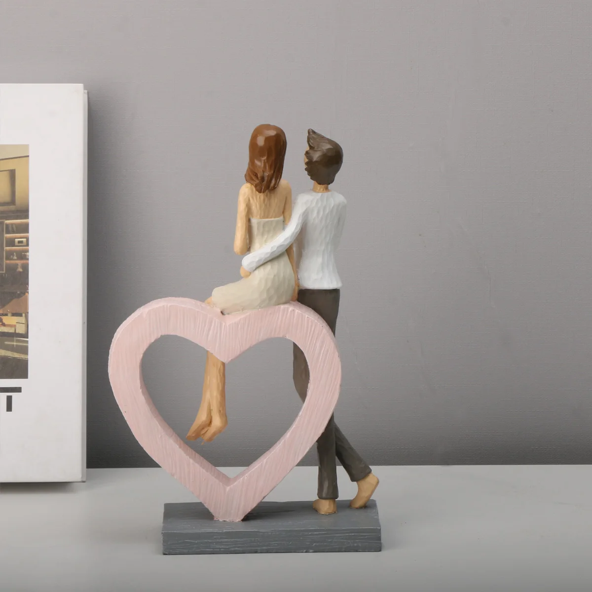 1 Шт. Абстрактная Фотографическая Скульптура Для Пар Статуя Из Смолы Домашний