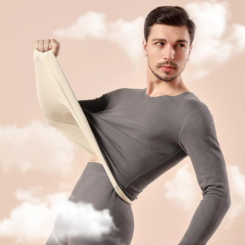 

Новая зимняя Двусторонняя одежда из катионного материала для осени, длинные брюки для мужчин Dralon AB Surface, бесшовный Базовый комплект термобе...