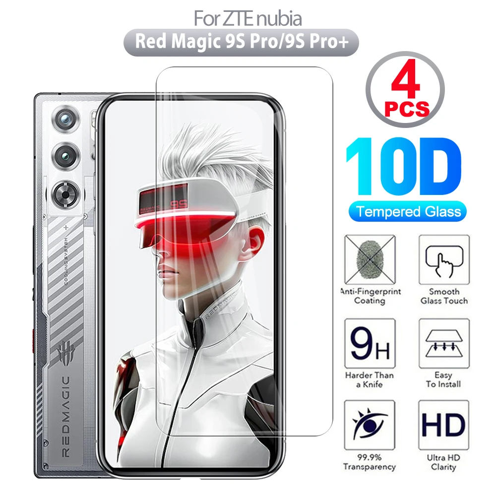 4 шт. Защитное стекло для ZTE nubia Red Magic 9S Pro+ Стекло на Pro plus 9Spro Proplus Защитная пленка
