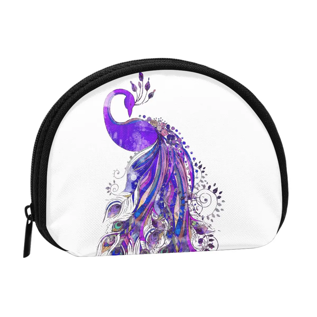 

Women's Wallet Short Women Coin Purse Card Holder Small Ladies Wallet Female Watercolor Peacock
