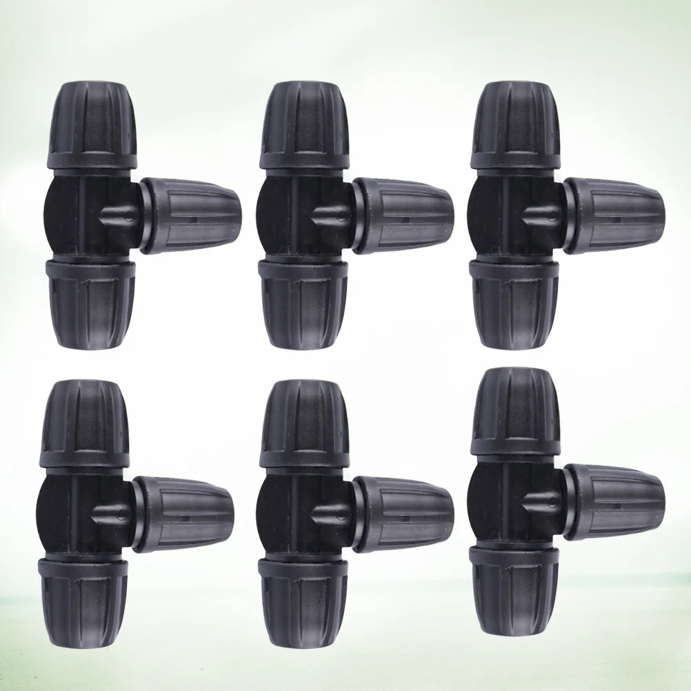 

20PCS 8/11 Size Lock Designed Water Tube Connect Use Three-way Watering Device Connector Black