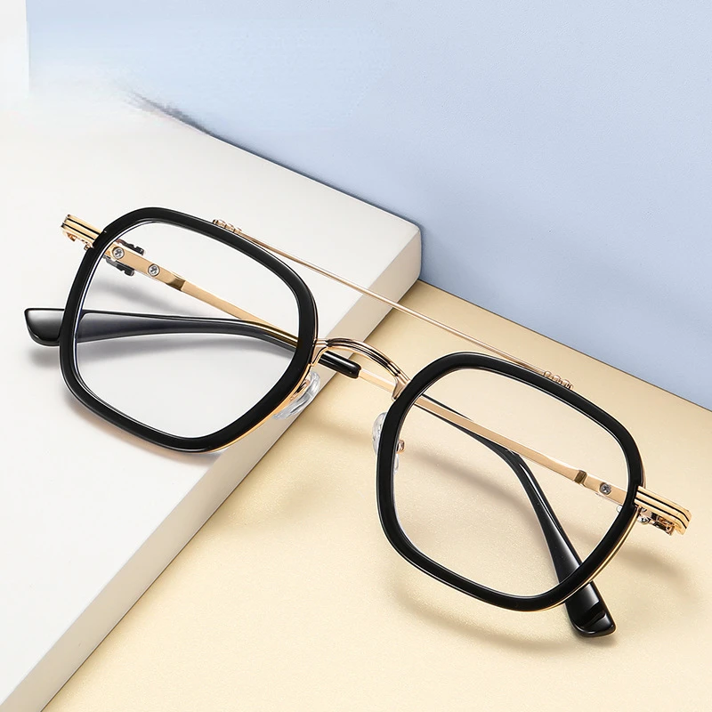 

New Anti Blue Light Optical Glasses Large Frame Flat Lens Can Be Paired With Myopia Goggles