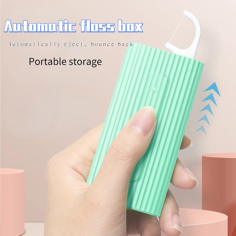 

Bathroom Set Disposable Floss Portable Automatic Floss Box Tooth Picker Bow Floss Stick Tooth Cleaning Accessories Storage Box