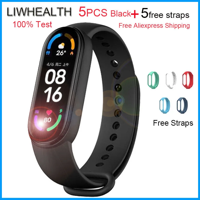 

Wholesale Smartband Smart Watch Men Women Sport Step Fitness Bracelet For Apple/Xiaomi/Huawei PK Mi Band 6/7/5 Not Fit Bits