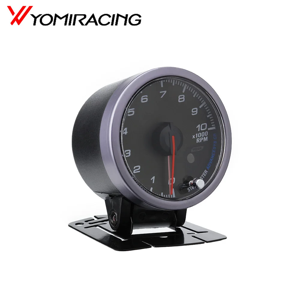

Тахометр 60 мм, 0-10000 об/мин, измеритель оборотов в минуту, черный циферблат с белым и янтарным освещением, автомобильный измеритель оборотов в минуту