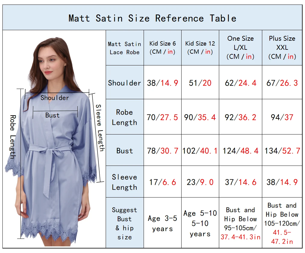 Matt Satin Lace Robe Gown Bridal Wedding Bride Robes Bridesmaid Kimono Robe Bridal Robes Dusty Blue bridesmaid robes bathrobe