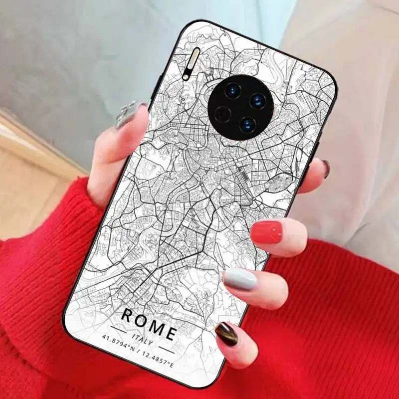 Чехол FHNBLJ для телефона с изображением Лондонской страны и городской картой Huawei