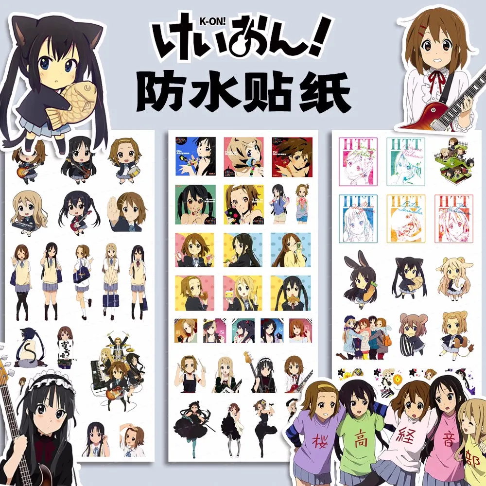 

3pcs/1pack K-ON！ Hirasawa Yui Akiyama Mio Sticker Waterproof Luggage Phone Scrapbook Stickers Decal Decor 4859