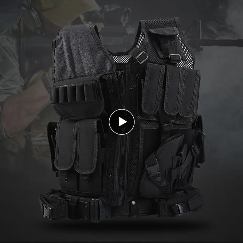 

Hunting Tactical Vest Military Molle Plate Carrier Magazine Airsoft Paintball CS Outdoor Protective Lightweight Vest