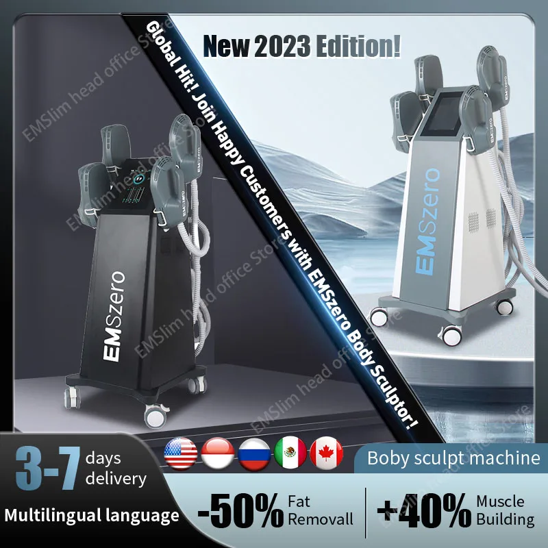

emszero NEO14Tesla Body Contouring Machine emsslim Weight lose Hi-emt Body Sculpt Fat Loss With 4Handles build muscle Pelvic