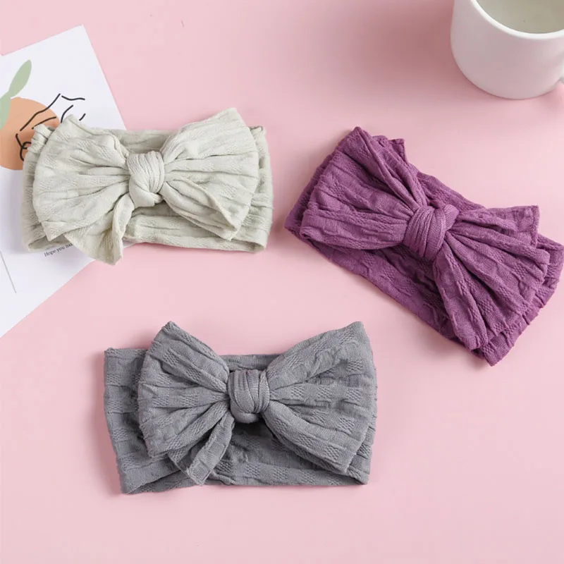 

Bow Baby Headband Newborn Infant Solid Color Kids Hair Band Headwear Soft Elastic Baby Girl Headband Baby Hair Accessories