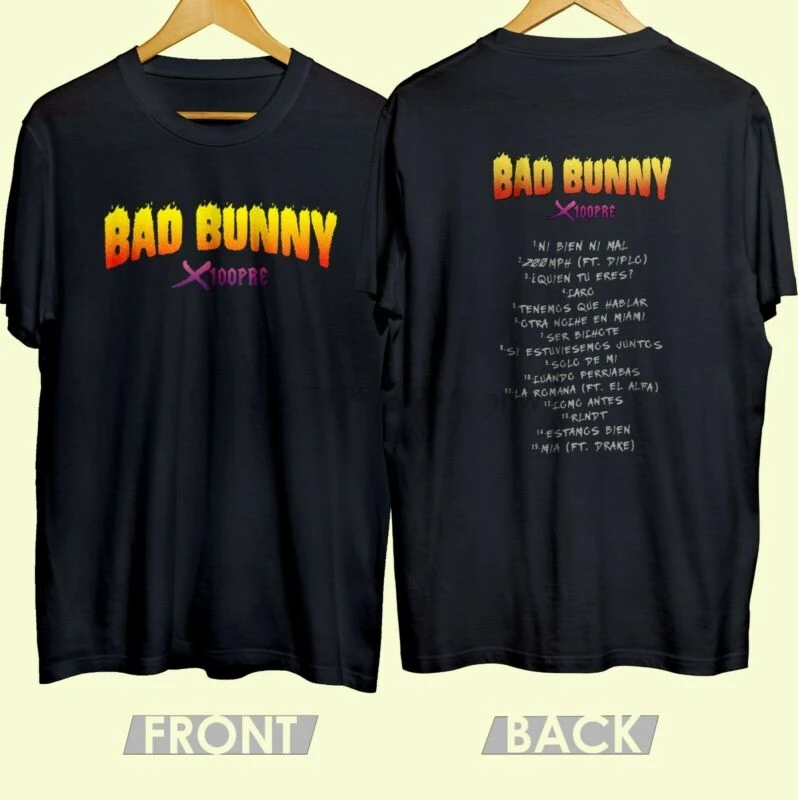 

Bad Bunny X100Pre Tour T-Shirt 2 Side Print Brand New(3)