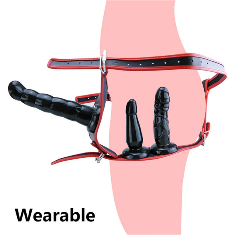 Реалистичные жесткие двойные фаллоимитаторы повязки динамические брюки