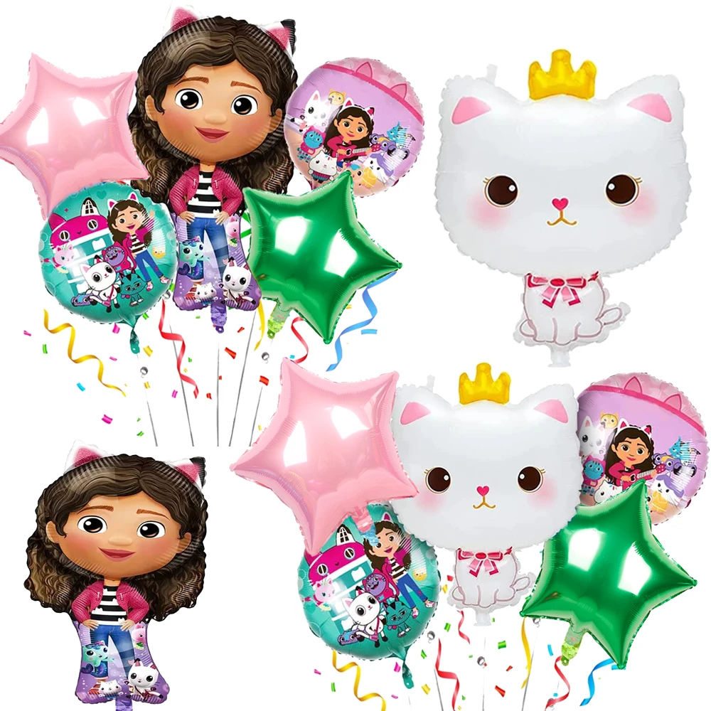 

Gabby Dollhouse Balloons Party Supplies Girls Happy Birthday Decor Suger Cat Helium Balloon Baby Shower supplies Kids Toy Balls