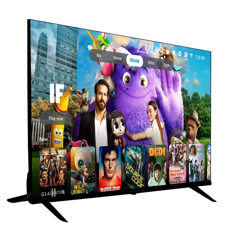 Фото Умные телевизоры Smart TV с индивидуальными размерами: 32, 24, 40, 43, 50, 55, 65, 70, 75, 85 дюймов, LED и LCD, Android 4K, с возможностью заказа по индивидуальным размерам №1