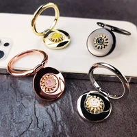 mobile phone ring buckle bracket electroplating pull ring smiley face jewelry finger buckle ring metal desktop support frame