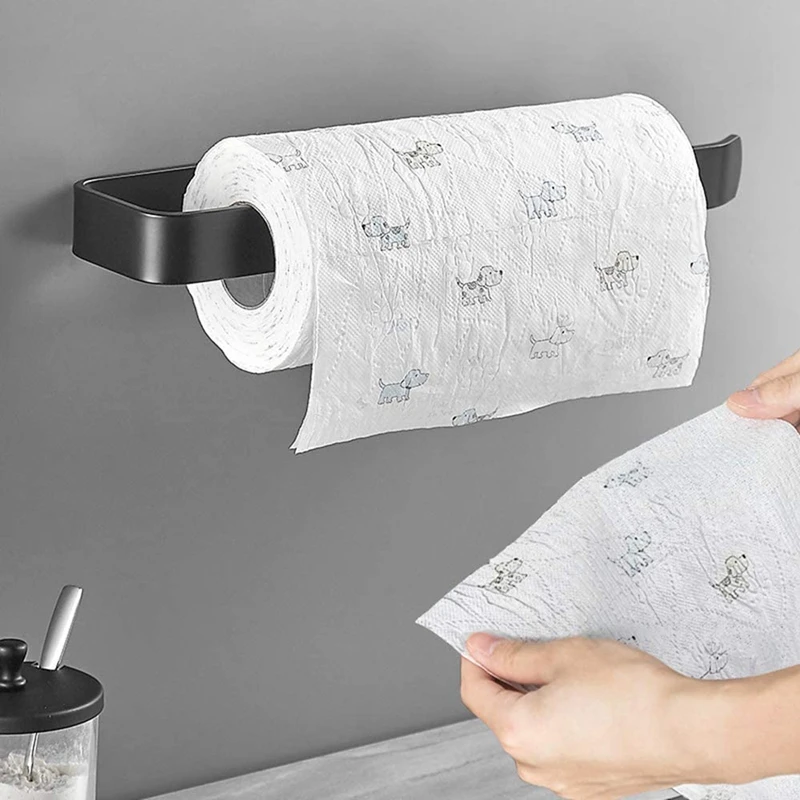 

Kitchen Roll Holder,2 Pieces Kitchen Roll Holder Space Towel Holder Paper Roll Holder For Bathroom, Toilet And Cabinet
