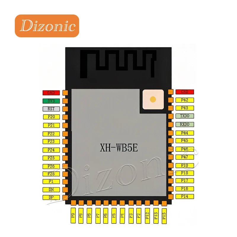 Фото Плата разработки Dizonic The NiceMCU WB5E оснащена встроенным чипом BK7258, модулями Wi-Fi и Bluetooth, и поддерживает Arduino. №4