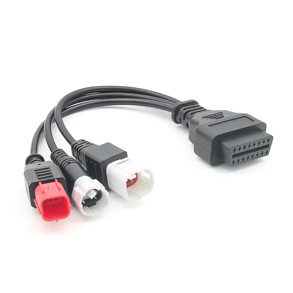 

Кабель-адаптер OBD2 3-в-1 Для Диагностики Мотоциклов Yamaha И Honda — Удлинитель OBD2 С 3-4-6 Контактами Для Двигателя Мотоцикла