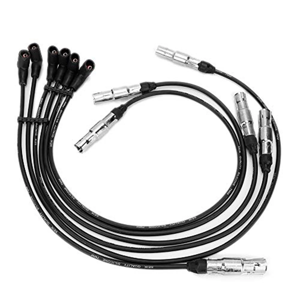 Набор проводов свечей зажигания 6 шт. подходят для VW Golf Jetta Passat VR6 1993-1999 2.8L-V6 021998031