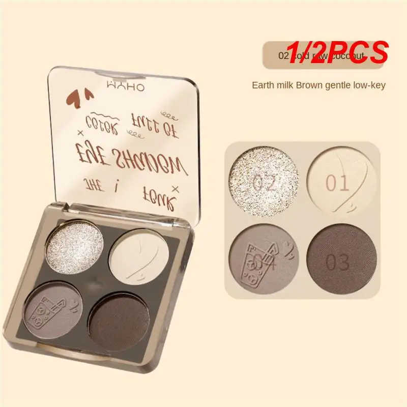 

1/2PCS Eyeshadow Palette Soft Glutinous Silk Smooth Natural And Transparent Delicate Eyeshadow Palette Skin Friendly