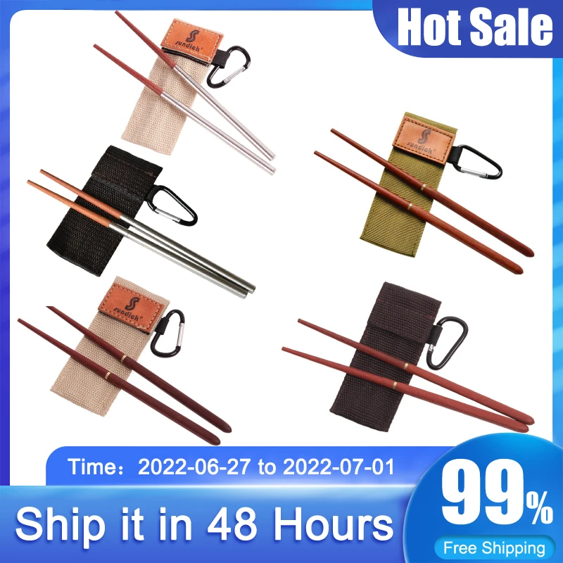 

1 Pair Wooden Folding Chopsticks Telescopic chopsticks Outdoor Camping Picnic Travel Portable Tableware Dinnerware