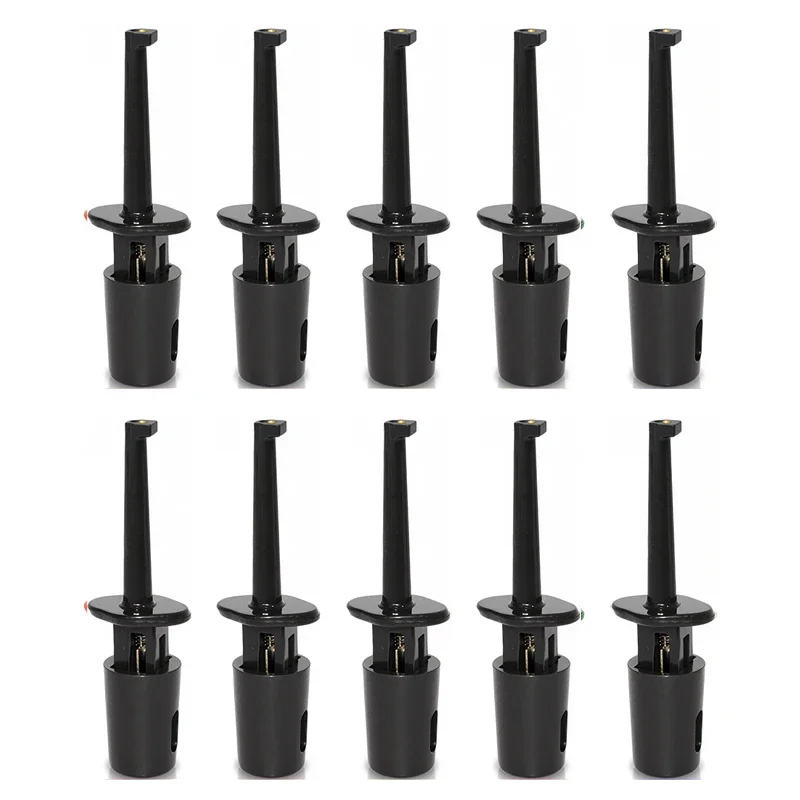 10 шт. тестовые зажимы, мини-крючки с одним зондом, IC-тестовый захват, круглый зажим, маленький зажим «крокодил» для мультиметра