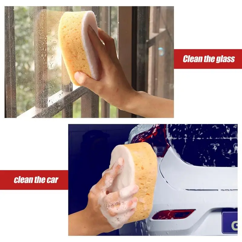 Автомобильная губка Honetcomb с двойным двусторонним дизайном, автомобильная губка, скребок, автомобильная Точная моющаяся губка, гибкая прочная посуда для транспортных средств
