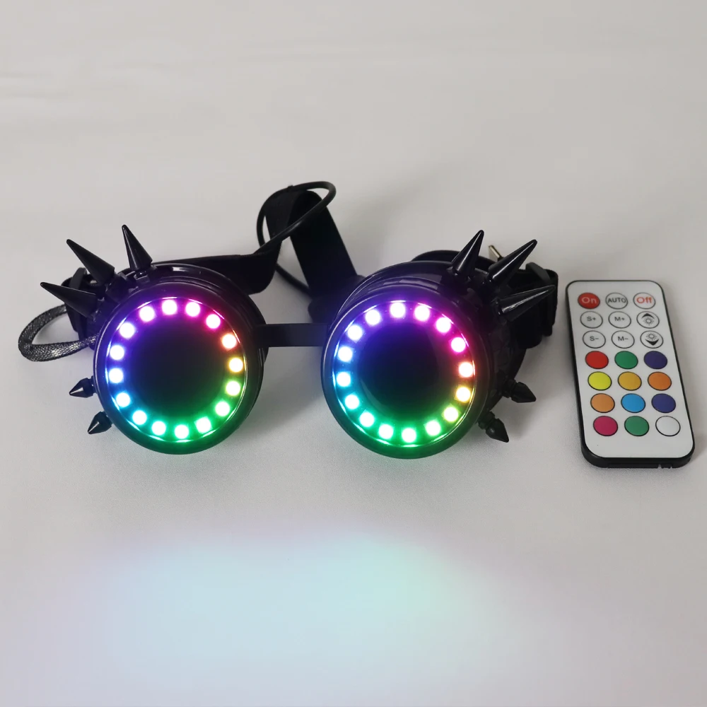 

Pixel Pro LED Goggles Kaleidoscope Lenses Over 350 Modes Intense Lights EDM DJ Rave Costume Party SunGlasses Halloween