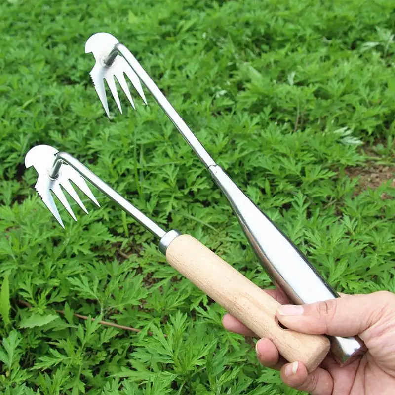 

Weeder Hoe Gardening Tool Small Stainless Steel Weed Puller Hand Tool Mini Cultivator for Gardening Cultivating Weeding Digging