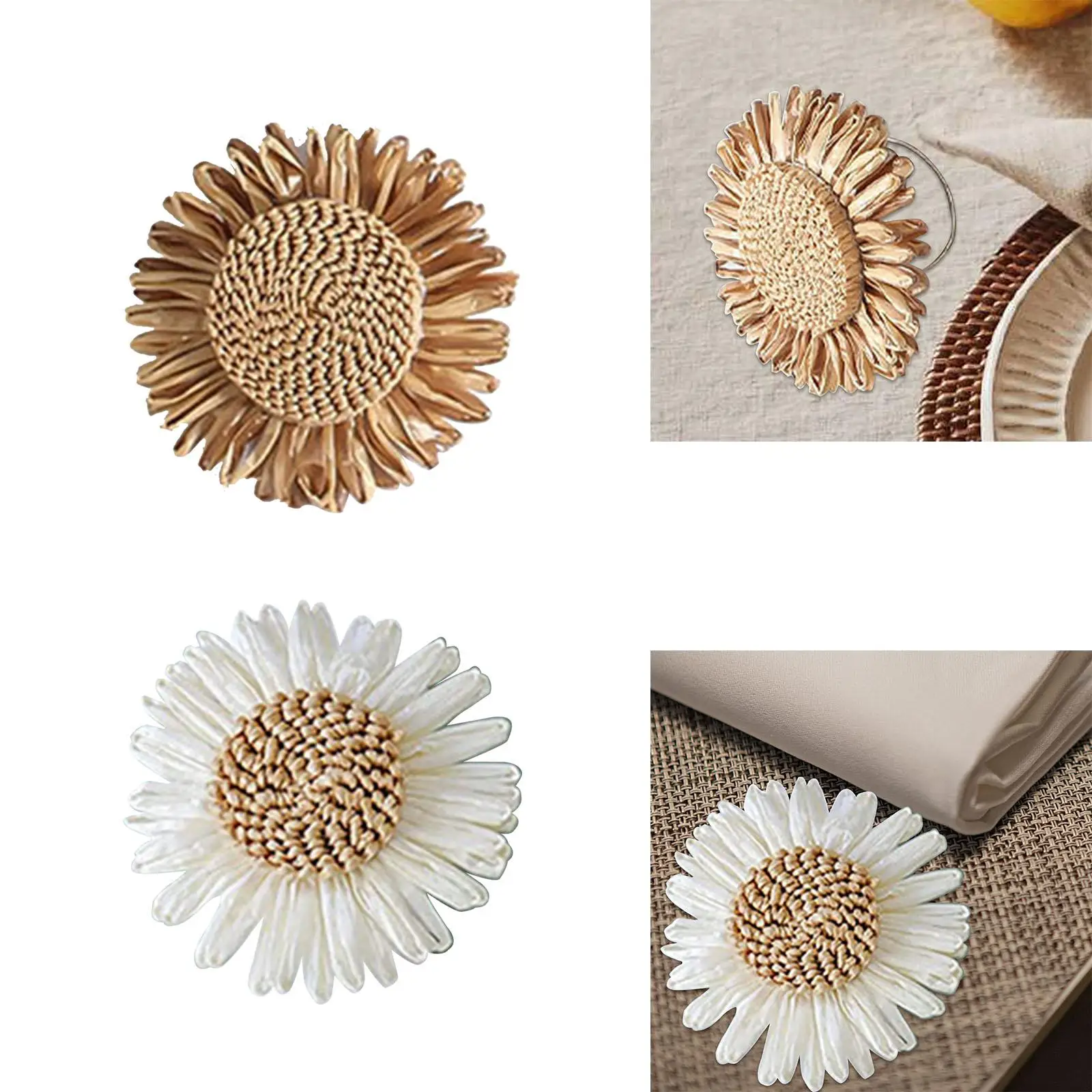 Кольцо для салфеток в виде подсолнуха украшение обеденного стола Цветочная