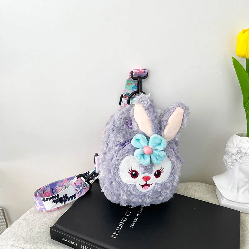 

2022 New Cartoon Cute Rabbit StellaLou Plush Toy Bag Japanese Student Girl Messenger Bag Disney Print Girls Belt Bag