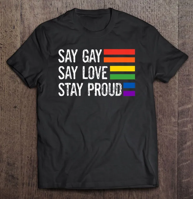 

Футболка мужская оверсайз с надписью «Love Stay Proud» (Флорида)