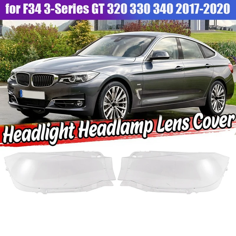 

Right Car Headlight Lens Cover Lamp Shade Lens Head Light Lamp Shell Cover For BMW F34 3-Series GT 320 330 340 2017-2020