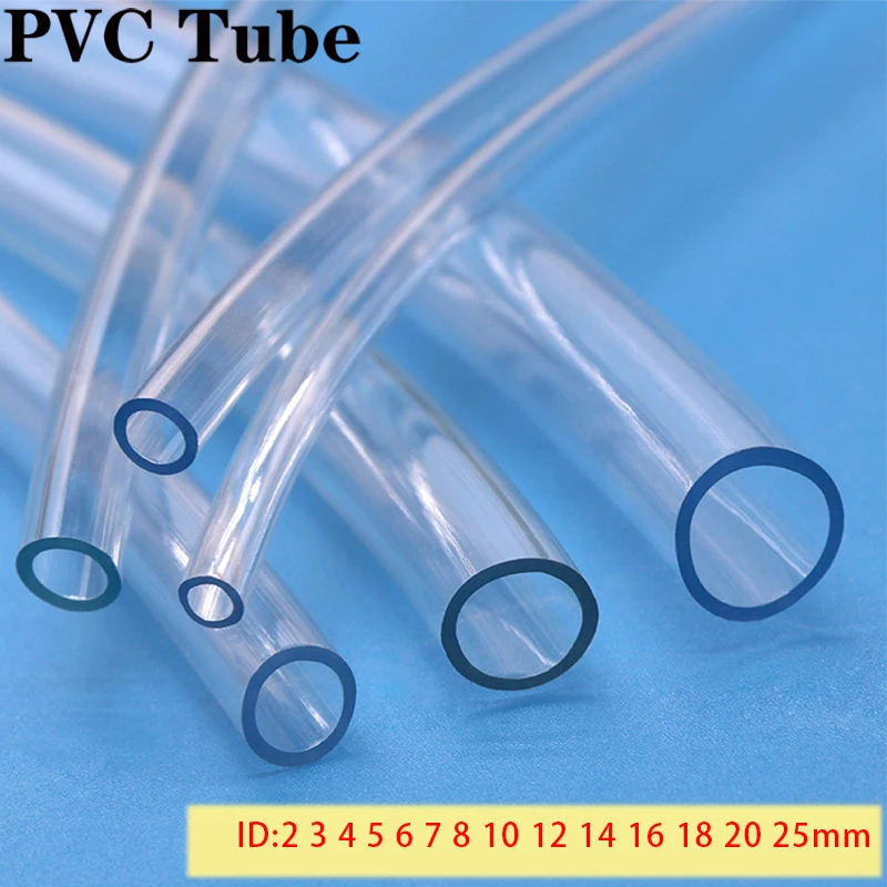 1M/3M Transparent PVC Plastic Hoses High Quality Water Pump Tube 2 3 4 5 6 8 10 12 14 16 18 20 25mm Inner Diameter
