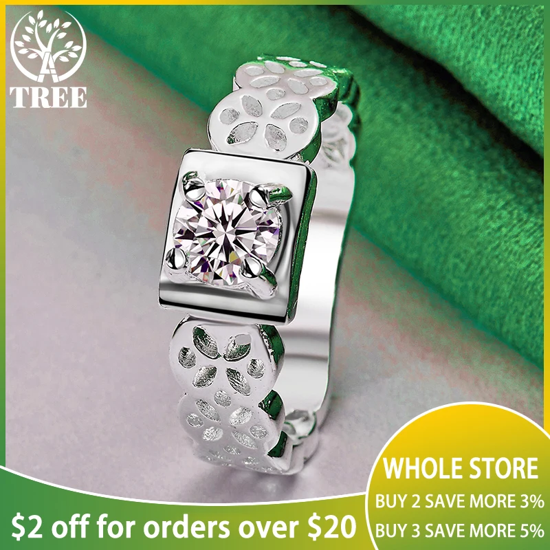 

925 Sterling Silver Luxury Hollow Pattern Zircon Ring For Women Men rings Fashion Unusual Birthday Party Wedding Charm Jewelry