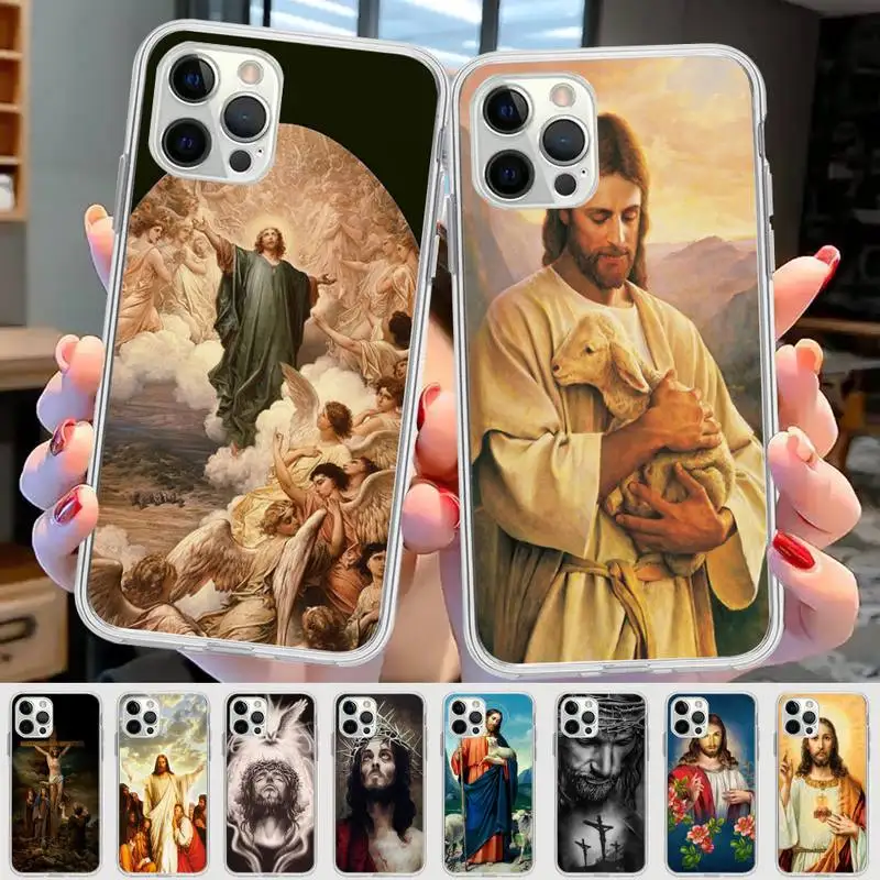 

New Faith Christian Religious Jesus Phone Case for iPhone 11 12 13 Mini Pro Max 8 7 6 6S Plus X 5 SE 2020 XR XS Case shell