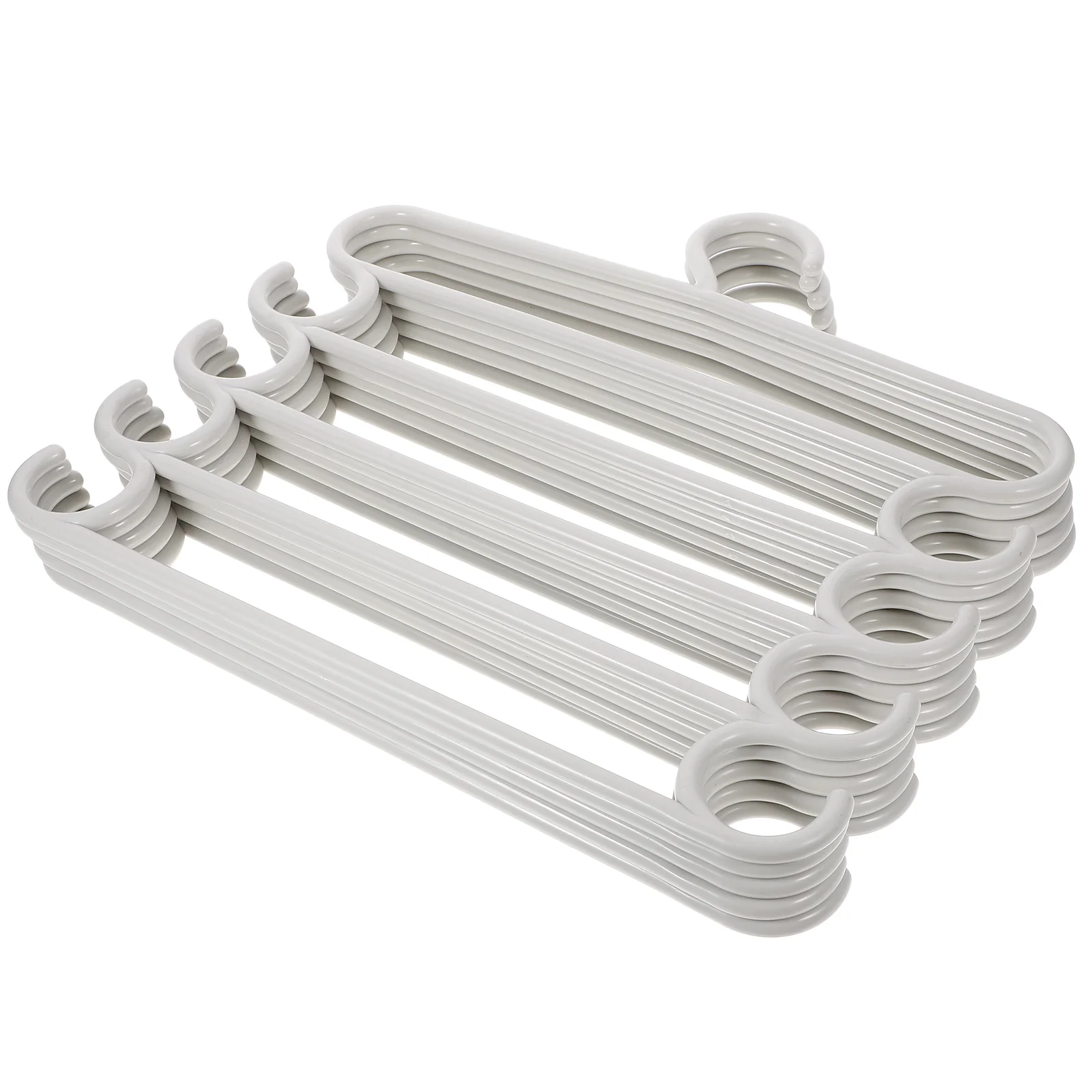 

5 Pcs Multi Layer Clothes Hanger Rack Hangers Space Saving Storage Multi-layer Pants Multipurpose Organizer Pp Home Trousers