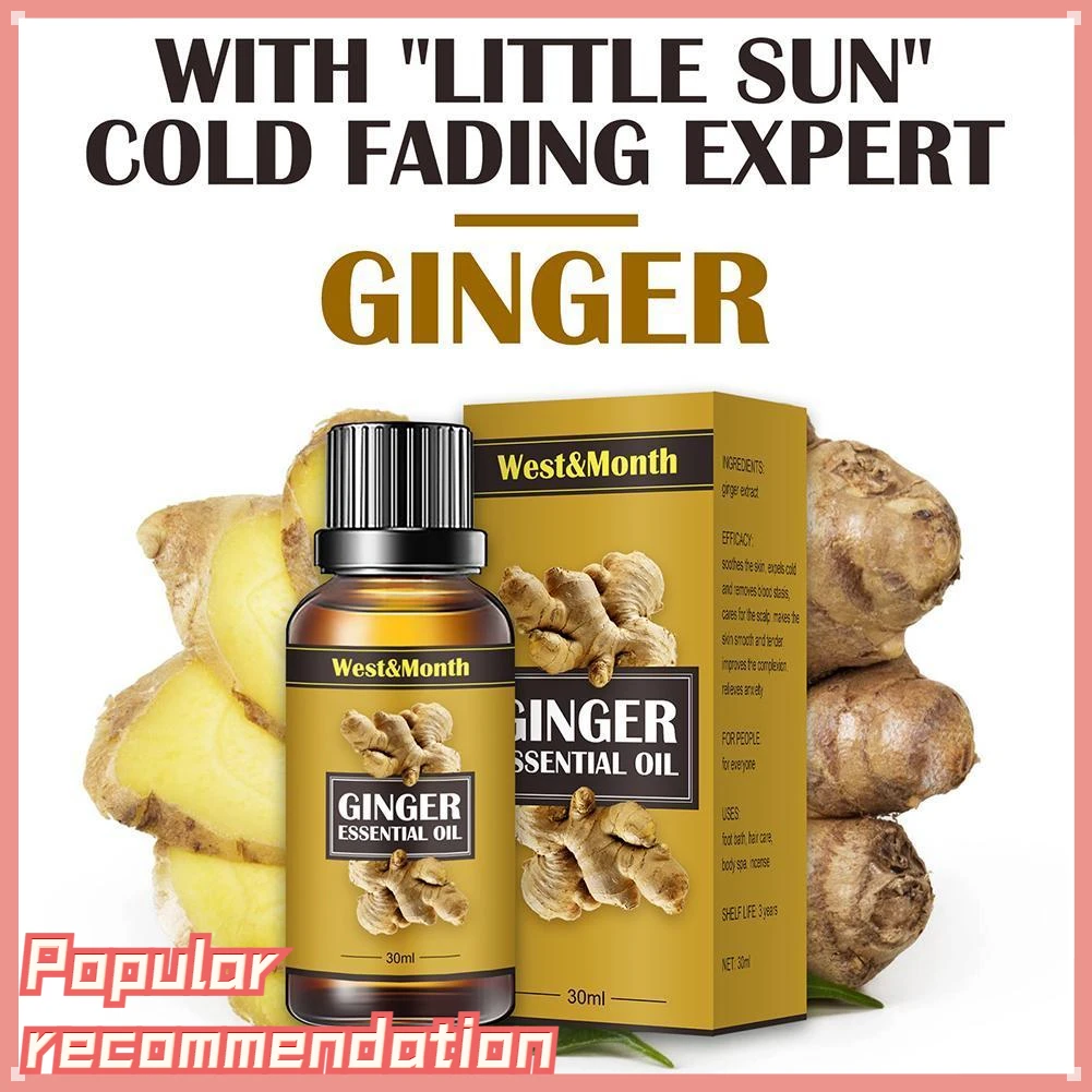 

30ml Natural Ginger Essential Oil Body Relieve Anxiety Dampness Cold Hydrating Moisturizers Nourishing Massage Oils For Dry Skin