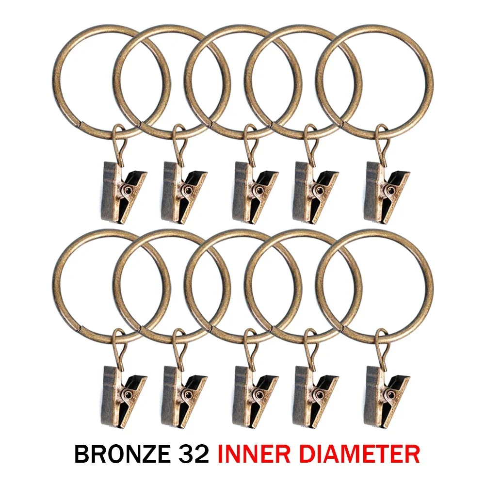

Зажимы для колец для штор черные, серебряные, бронзовые, красной бронзы