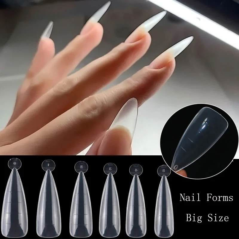 

120Pcs Dual Form Nail Tips Extension For Quick Building Nail Gel System UV Acrylic DIY Forms For Nails Mold Decoration Tool