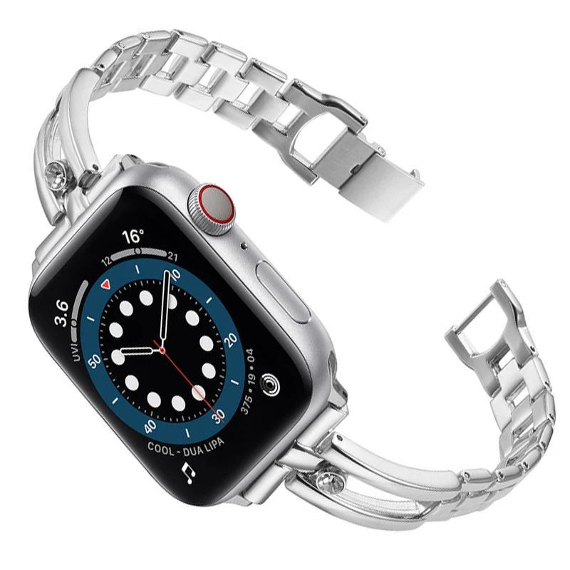 

Браслет Алмазный для Apple Watch Ultra Band, браслет из нержавеющей стали для Iwatch Series 8 7 6 SE 5 4 3, 49 мм 41 мм 45 мм 40 44 мм